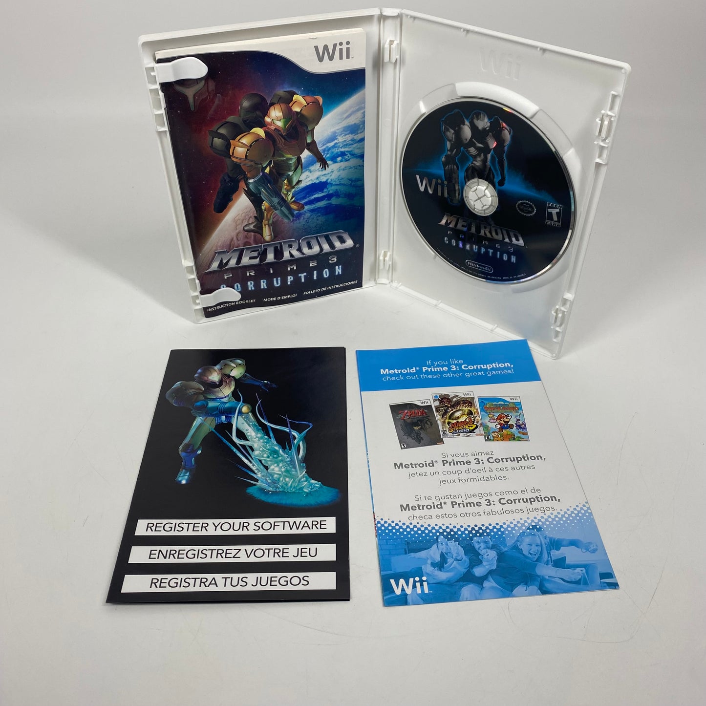 Metroid Prime 3 Corruption (Nintendo Wii, 2007)