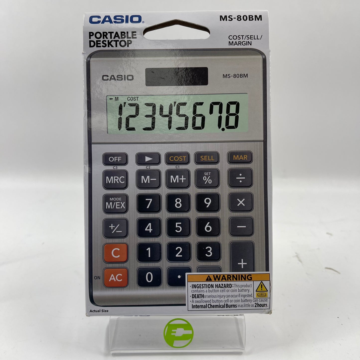New Casio Portable Desktop Calculator MS-80BM
