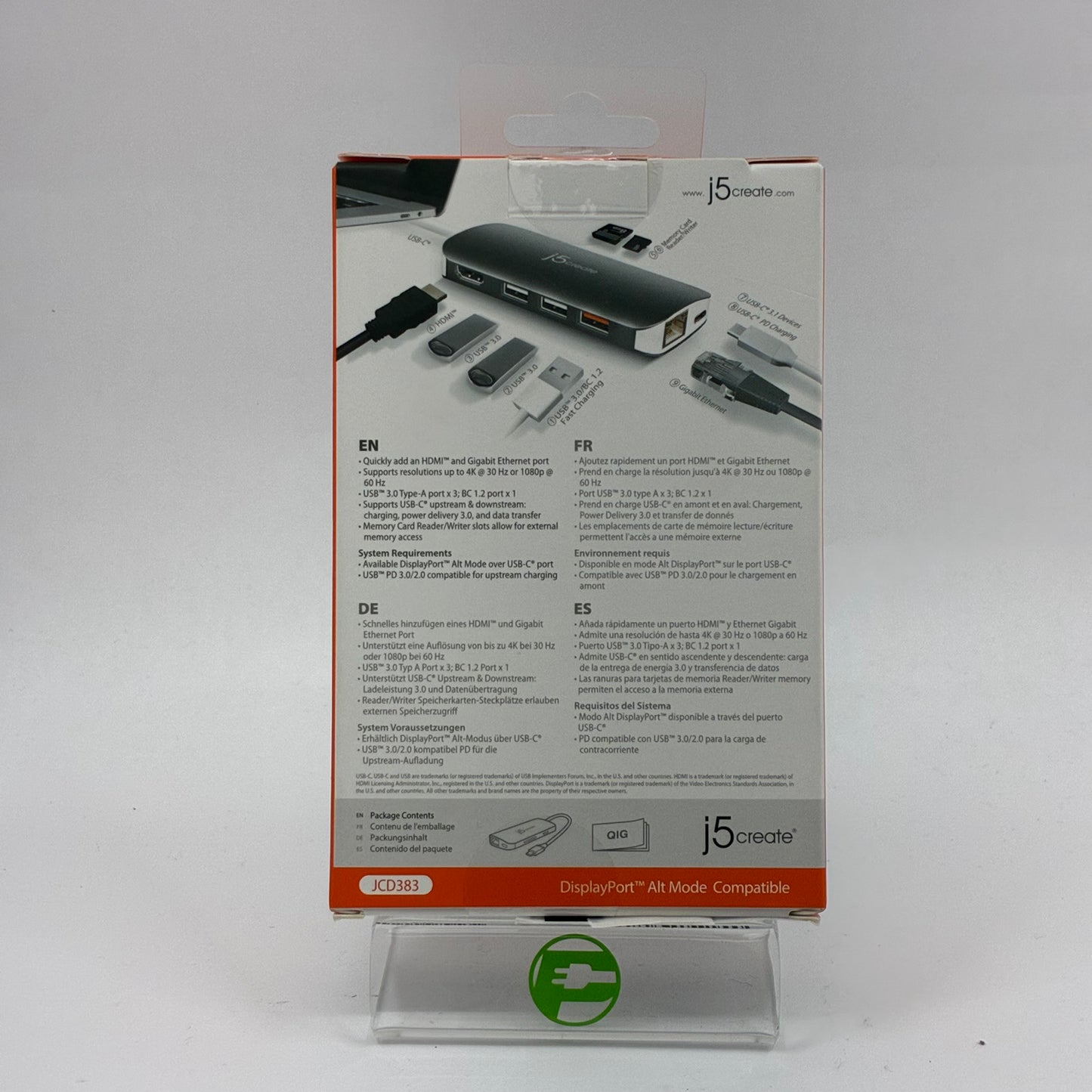 New J5Create USB-C 9-in-1 Multiport Adapter JCD383