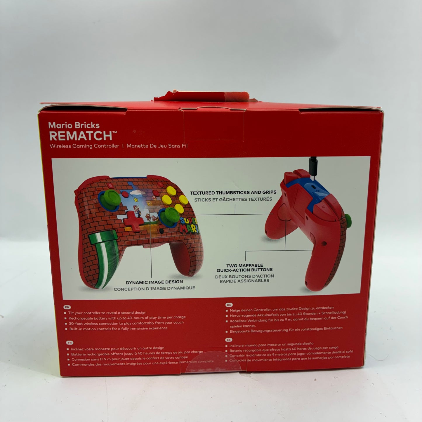 New Turtle Beach Rematch Mario Bricks Wireless Gaming Controller TBC-8301-65