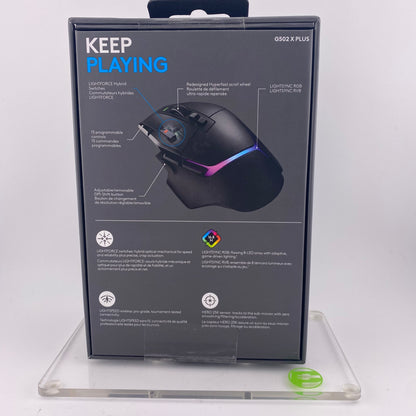 New Logitech G502 X Plus Black 910-006160 Wireless Gaming Mouse For PC and Mac
