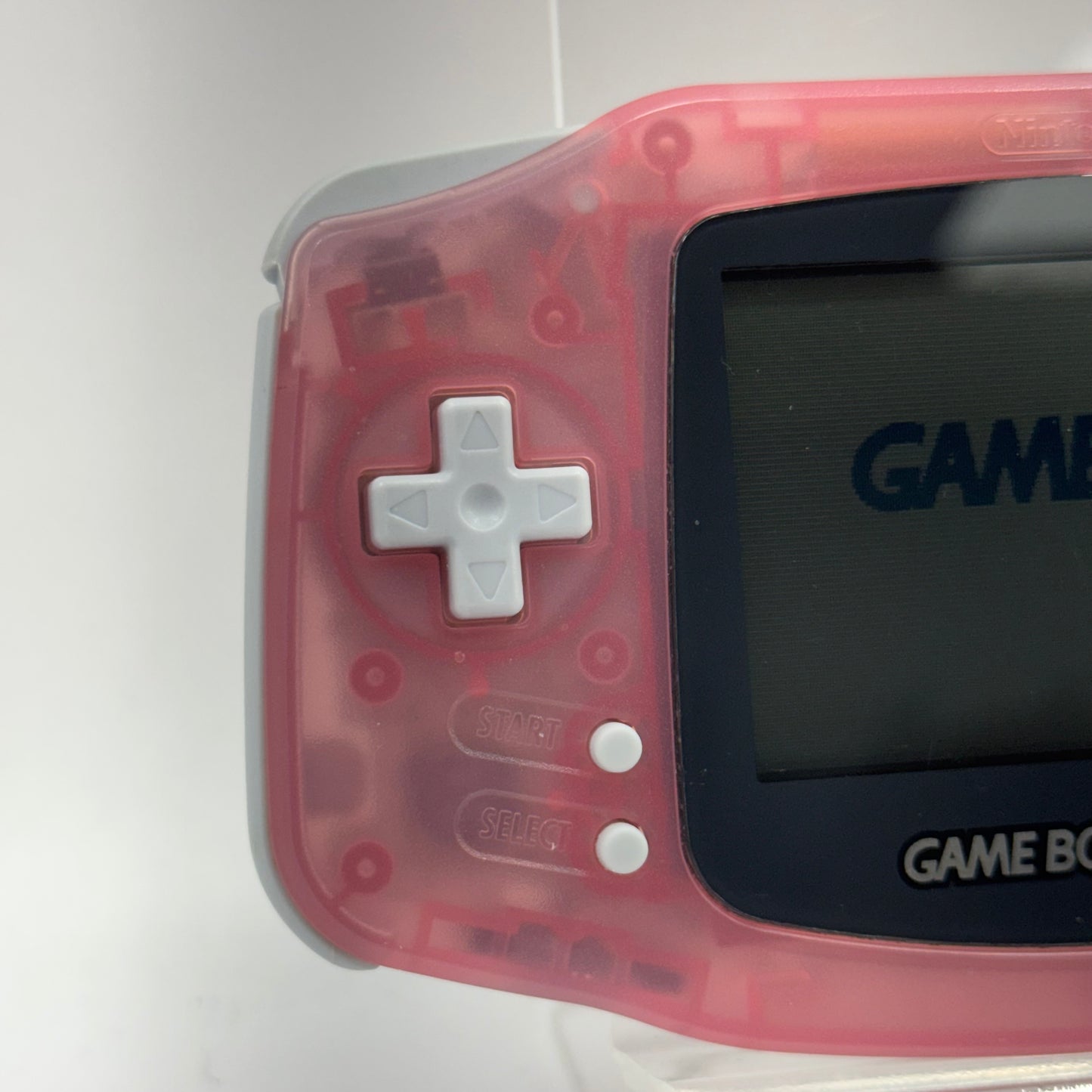 Nintendo Game Boy Advance Handheld Game Console Only AGB-001 Clear Pink Fuschia