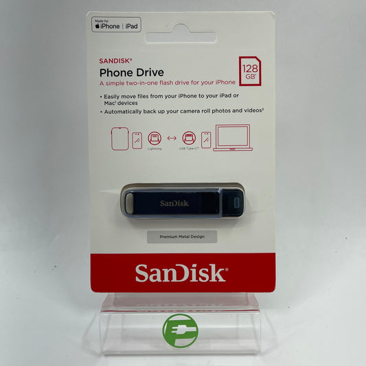New Sandisk Phone Drive 128GB USB Flash Drive  SDIXD0N-128G-AN6NE