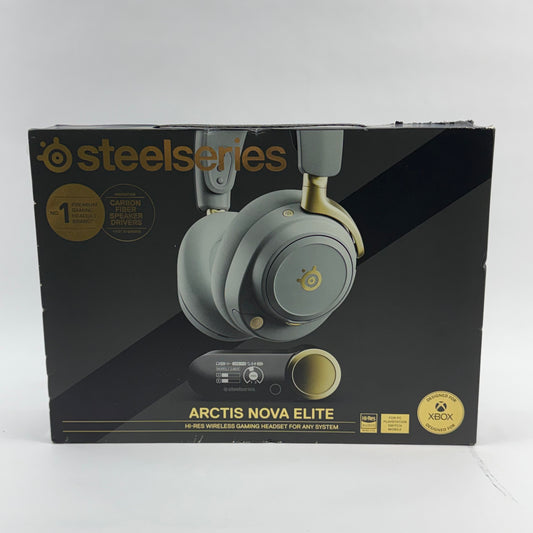 New Steelseries Arctis Nova Elite Sage/Gold 61663 Wireless Gaming Headset
