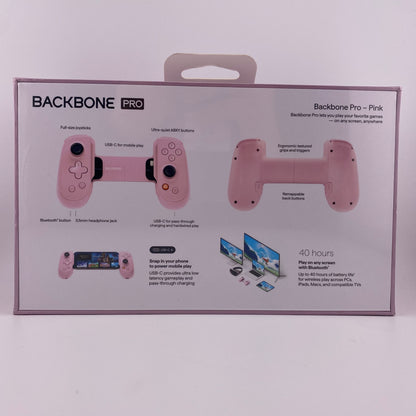 New Backbone Pro (USB-C) Mobile Gaming Controller Pink BB-N1-M-T