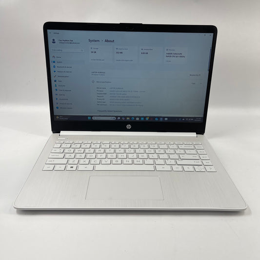 HP Laptop 14-DQ0052DX 14" Celeron N4120 1.1GHz 8GB RAM 64GB SSD