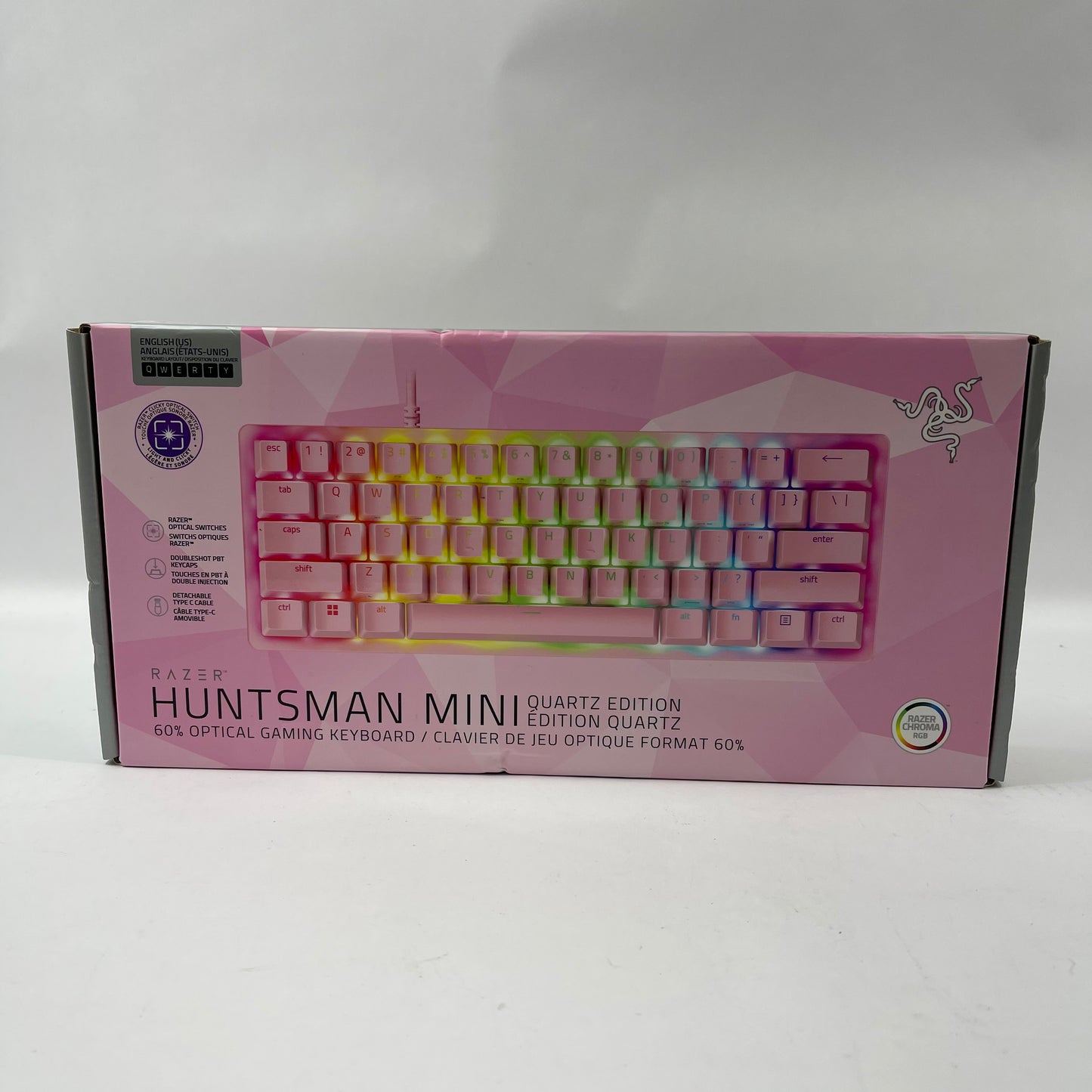 New Razer Huntsman Mini Quartz Edition Gaming Keyboard RZ03-03393500-R3U1
