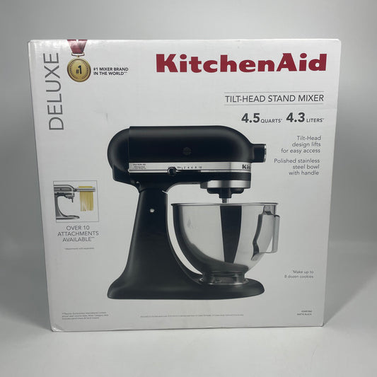 New KitchenAid Deluxe 4.5QT Bowl Tilt-Head Stand Mixer KSM97BM Black