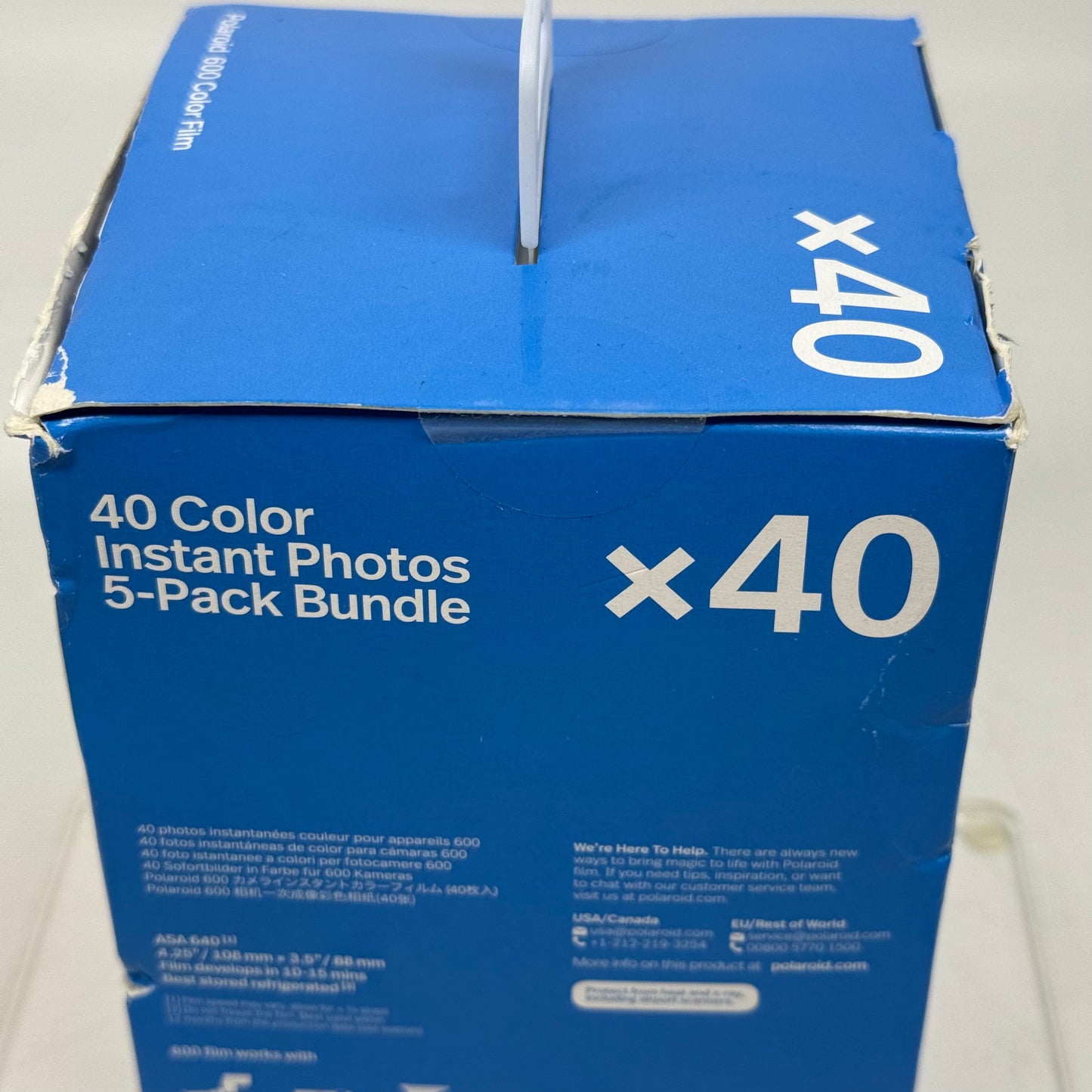 New Polaroid Color 600 Instant Film 40 Sheets 006013 07/25 Prod. Date