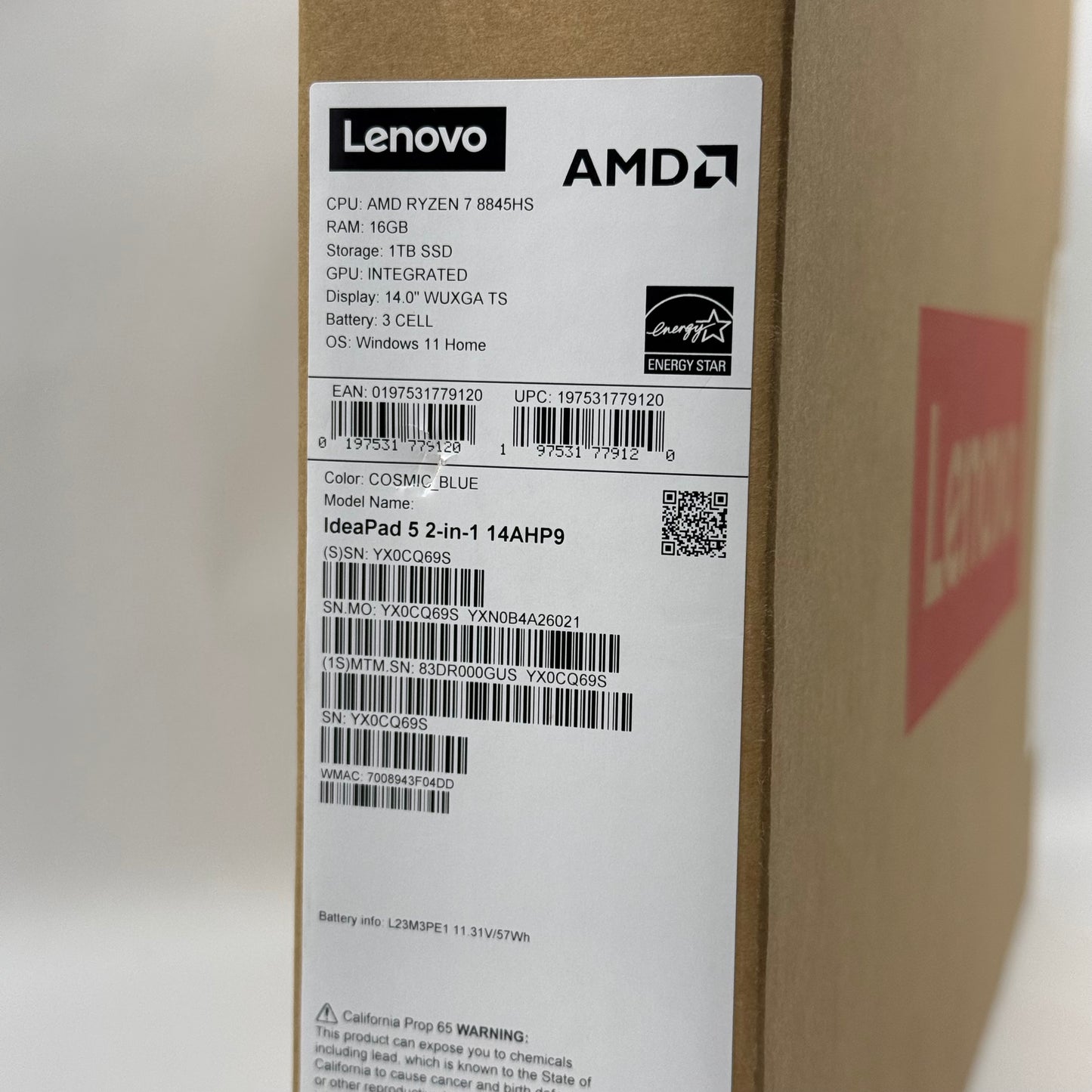 New Lenovo IdeaPad 5 2-in-1 Touch 14AHP 14" Ryzen 7 8845HS 16GB RAM 1TB SSD