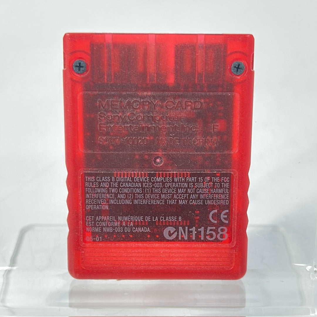 Sony PlayStation 2 PS2 8MB Memory Card Red SCPH-10020