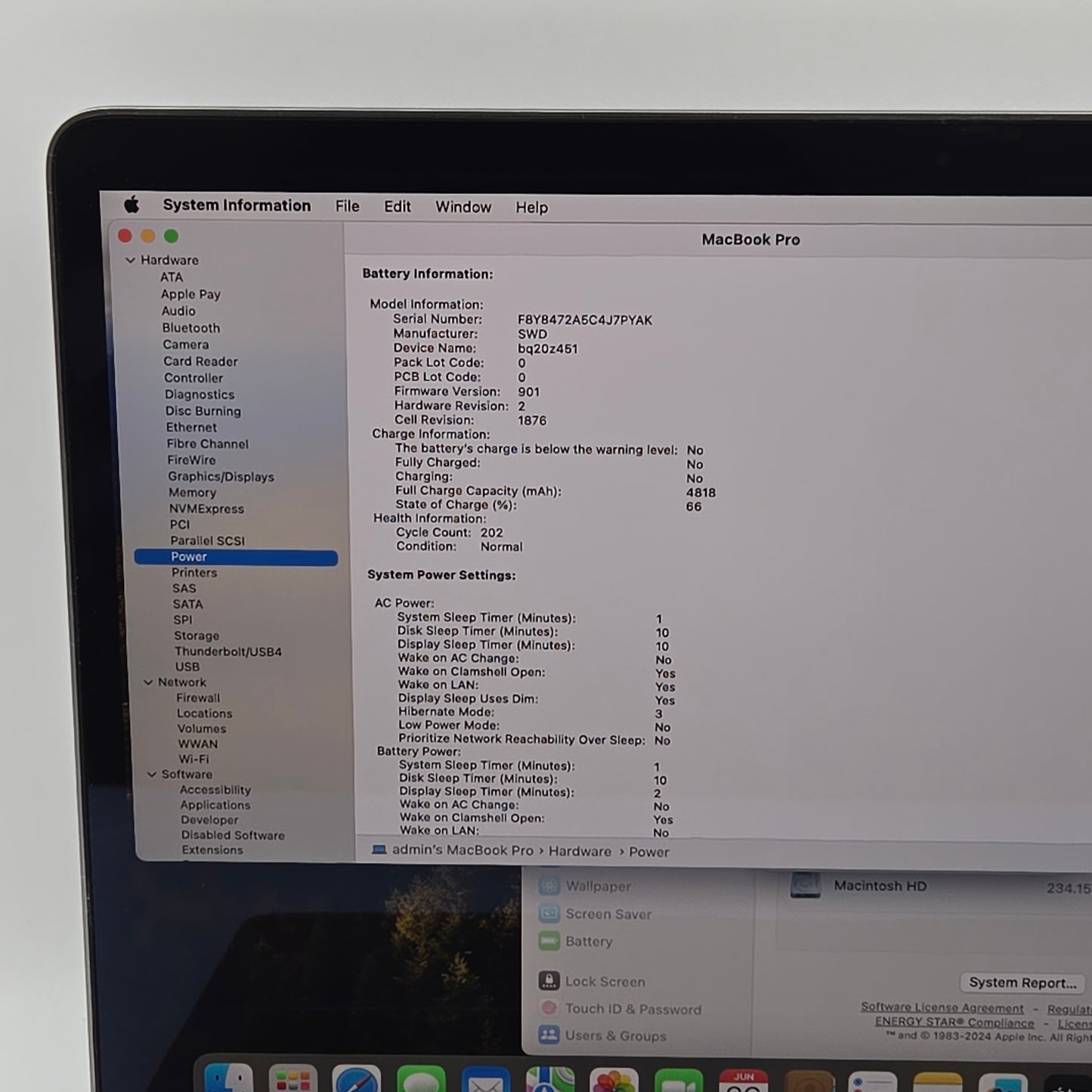 2020 Apple MacBook Air 13.3" i3 1.1GHz 16GB RAM 512GB SSD Silver A2179
