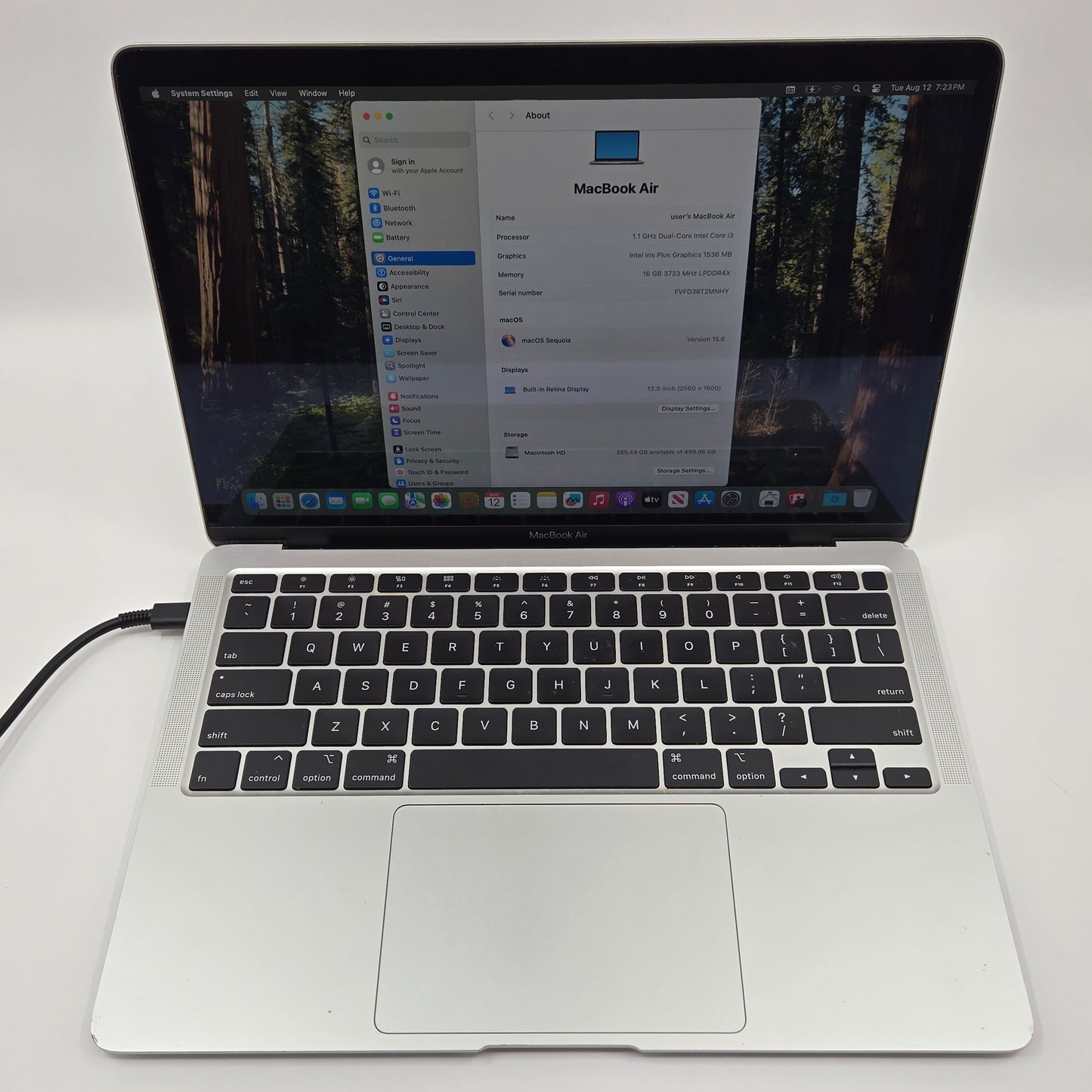 2020 Apple MacBook Air 13.3" i3 1.1GHz 16GB RAM 512GB SSD Silver A2179