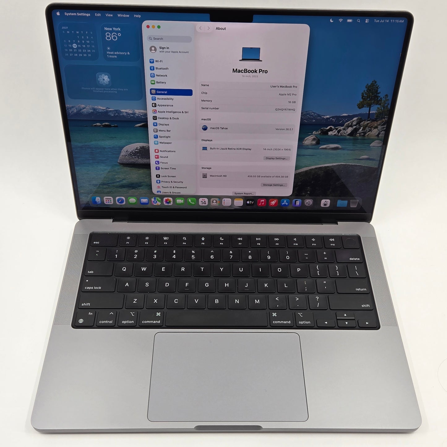 2023 Apple MacBook Pro 14" M2 Pro 16C GPU 3.5GHz 16GB RAM 512GB SSD A2779