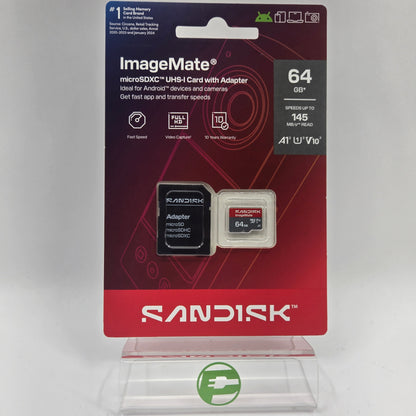 New Sandisk ImageMate 64GB Micro SDXC UHS-I Card with Adapter SDSQUVB-064G-AW6KA