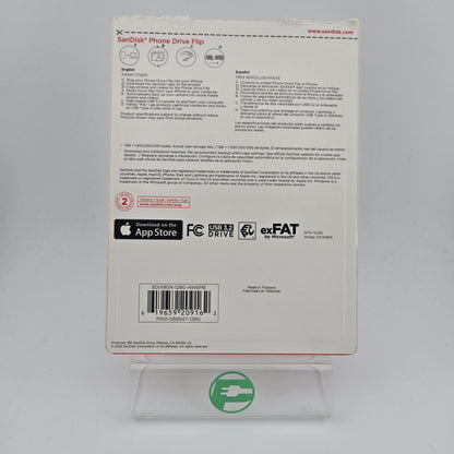 New Sandisk Phone Drive Flip 128GB Dual Lightning to USB Flash Drive